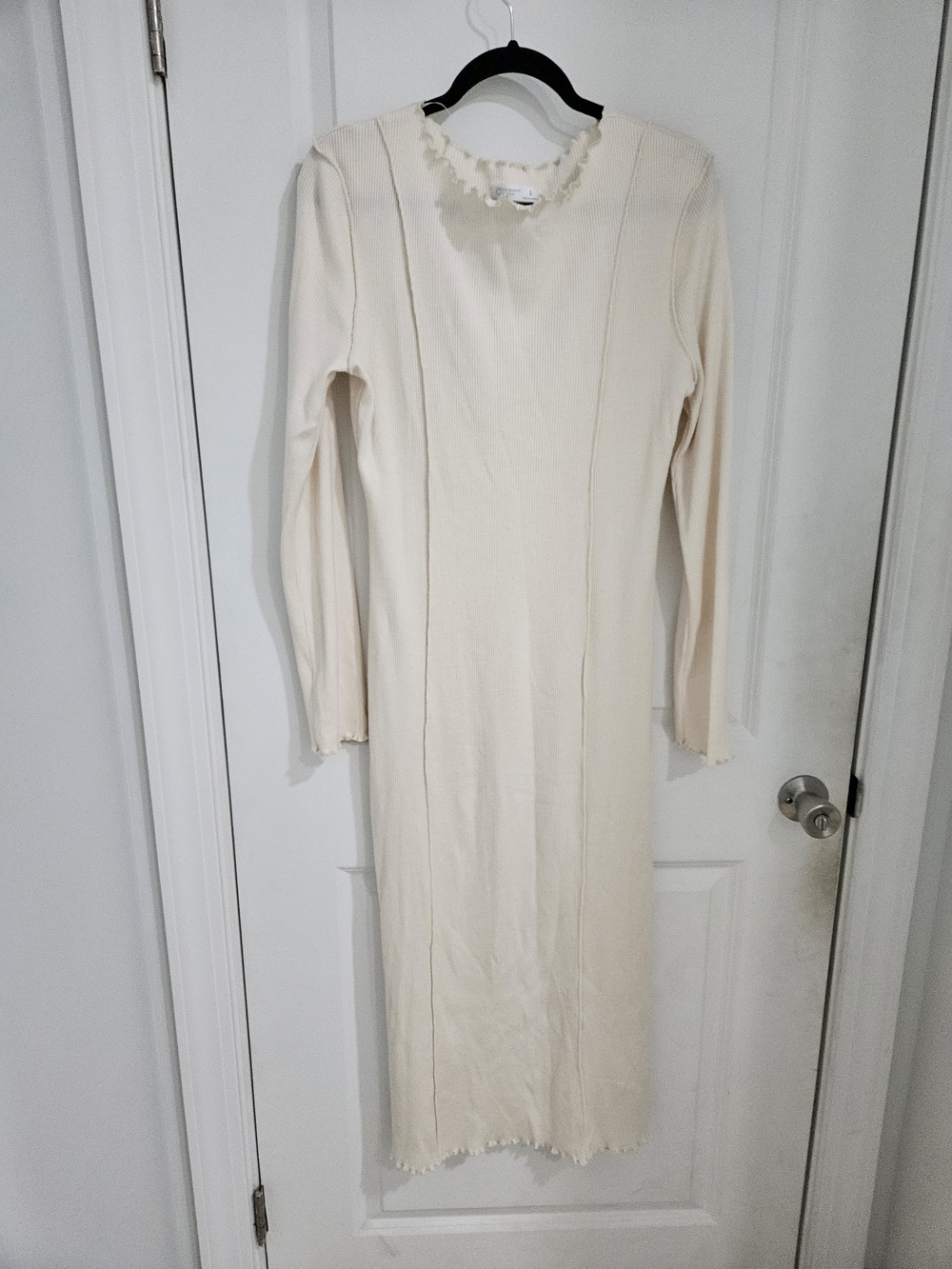 Primark Cream Scalloped Knit Maxi Dress